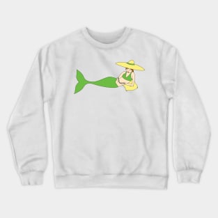 Mermaid Reading A Book Digital Art | Melanie Jensen Illustrations Crewneck Sweatshirt